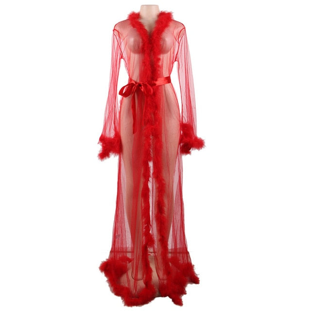Comeonlover Lace Long Sleepwear Gown