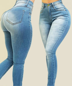 High Waist Elastic Skinny Shaping Jeans