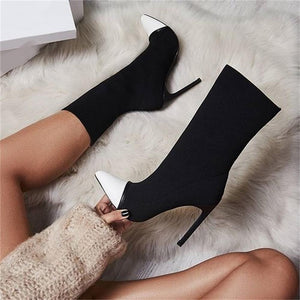 Women Sexy Thin High Heels Ankle Boots